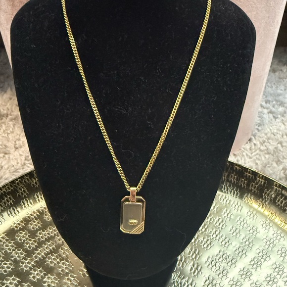 Dior GoldNecklace with Gold and Silver Pendant